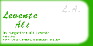 levente ali business card